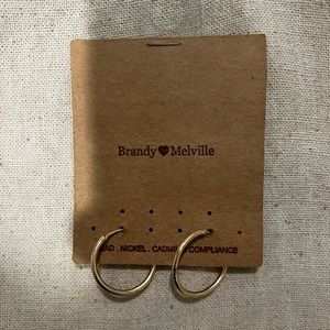 Brandy Melville gold thin hoop earring